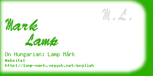 mark lamp business card